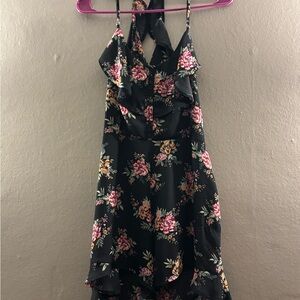 Floral Black Women’s Romper
